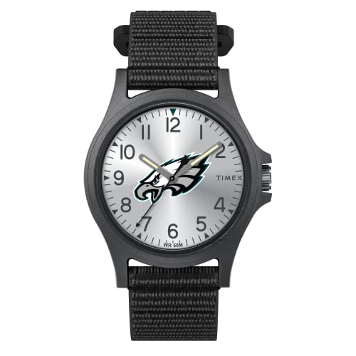 Foto 2 pulgar | Venta International - Timex Men's Nfl Pride 40mm Reloj - Philadelphia Eagles Con Correa De Revisión Rápida Negra