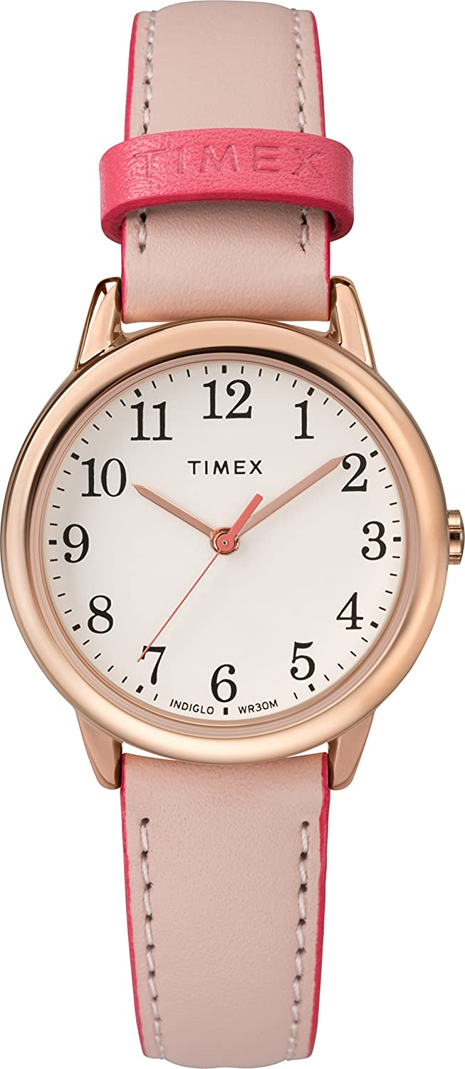 Venta Internacional - Reloj De Cuero De Lector Fácil De Lectura De Timex Women De 30 Mm