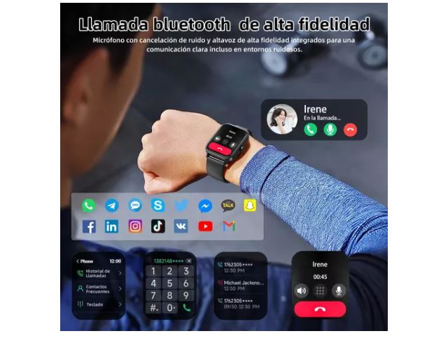 Foto 2 | Smartwatch Funbu color Negro con Bluetooth