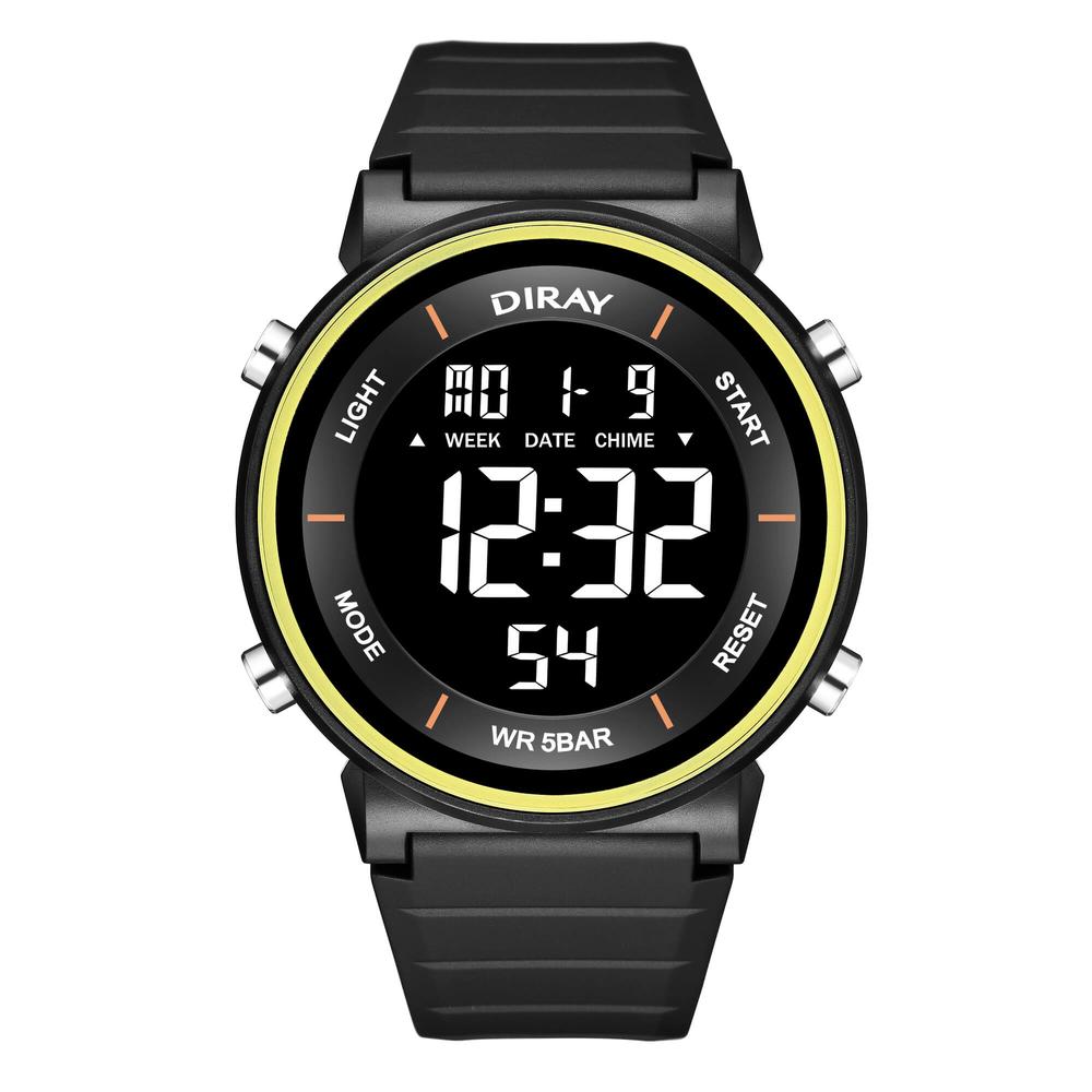 Reloj Digital Diray Para Caballero Dr359gh6 Negro