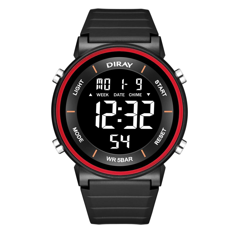 Reloj Digital Diray Para Caballero Dr359gh2 Negro