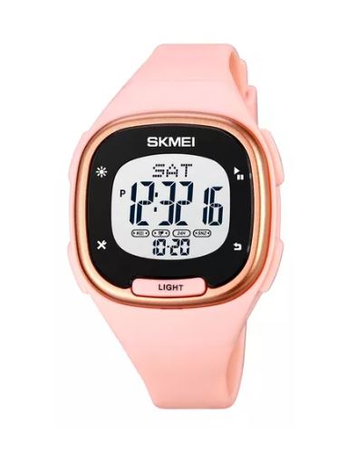 Reloj Pulsera Digital Skmei 1959 con Correa de Goma Color Rosa