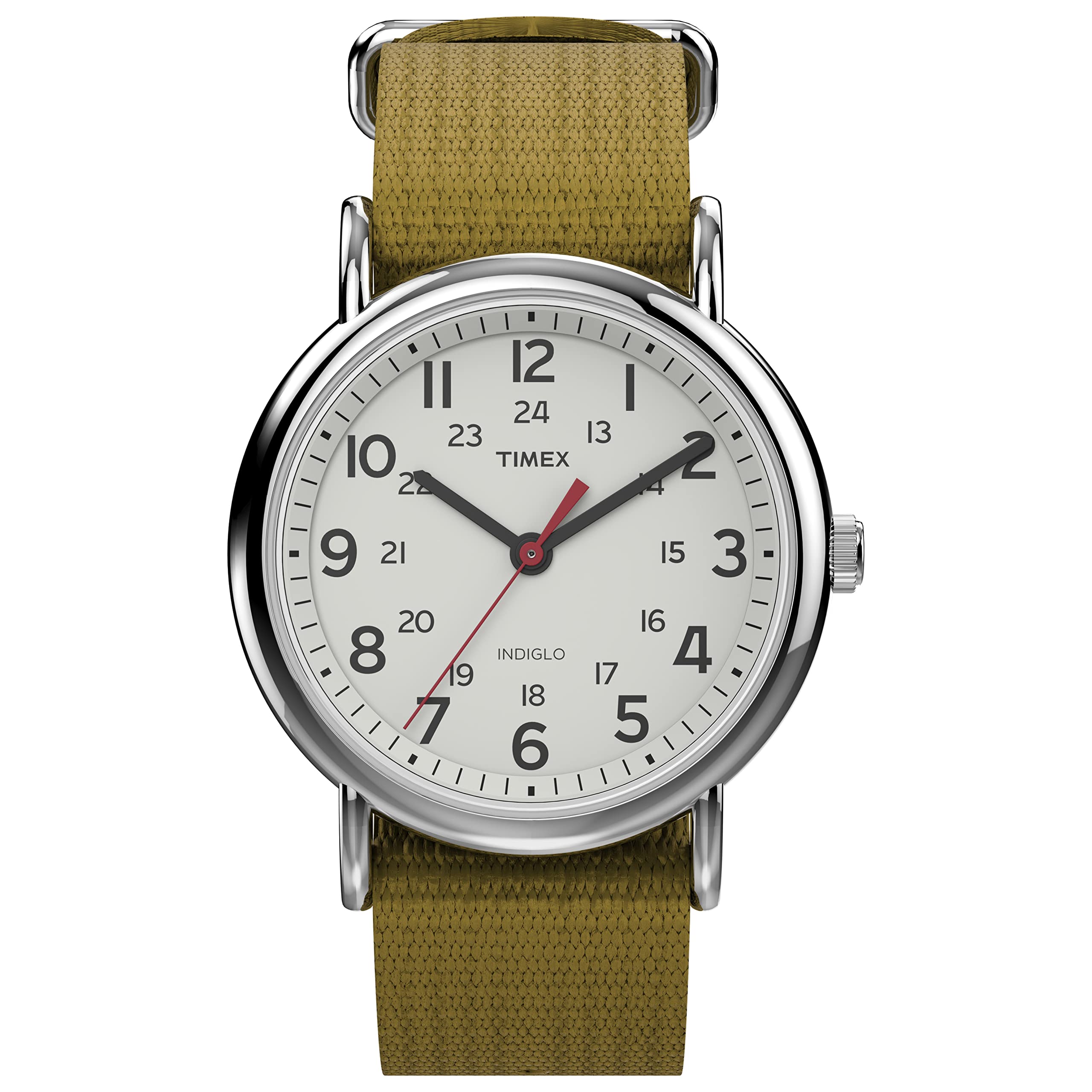 Foto 2 pulgar | Reloj Timex Weekender con Carcasa Plateada y Esfera Blanca 38 mm Unisex - Venta Internacional