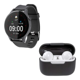Foto 3 | Kit Stf Smartwatch Reloj Kronos Sound Pack + Audífonos True Wireless Negro