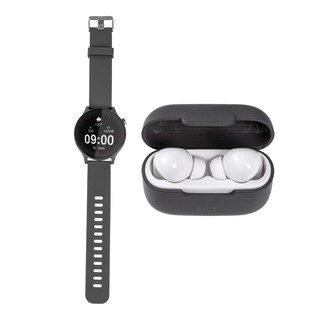 Foto 8 | Kit Stf Smartwatch Reloj Kronos Sound Pack + Audífonos True Wireless Negro