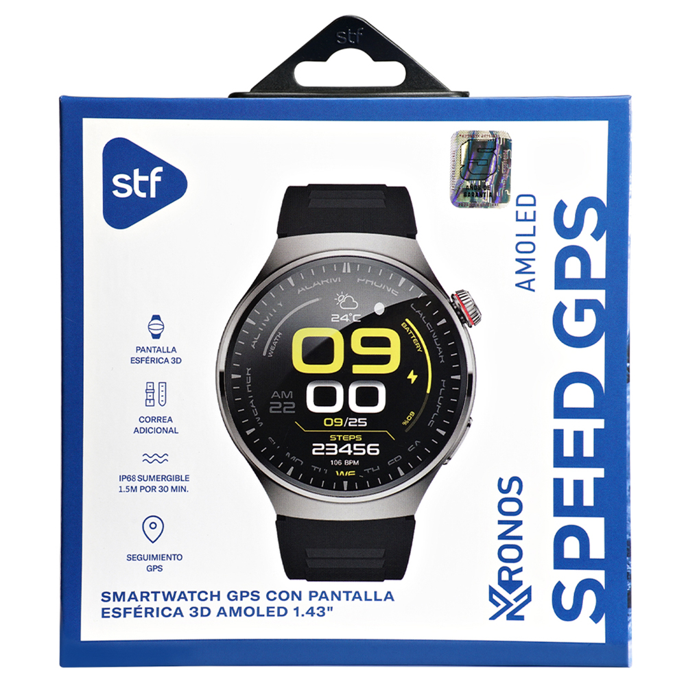 Foto 7 pulgar | Smartwatch STF Kronos Speed Pantalla Esférica 3dip68 GPS