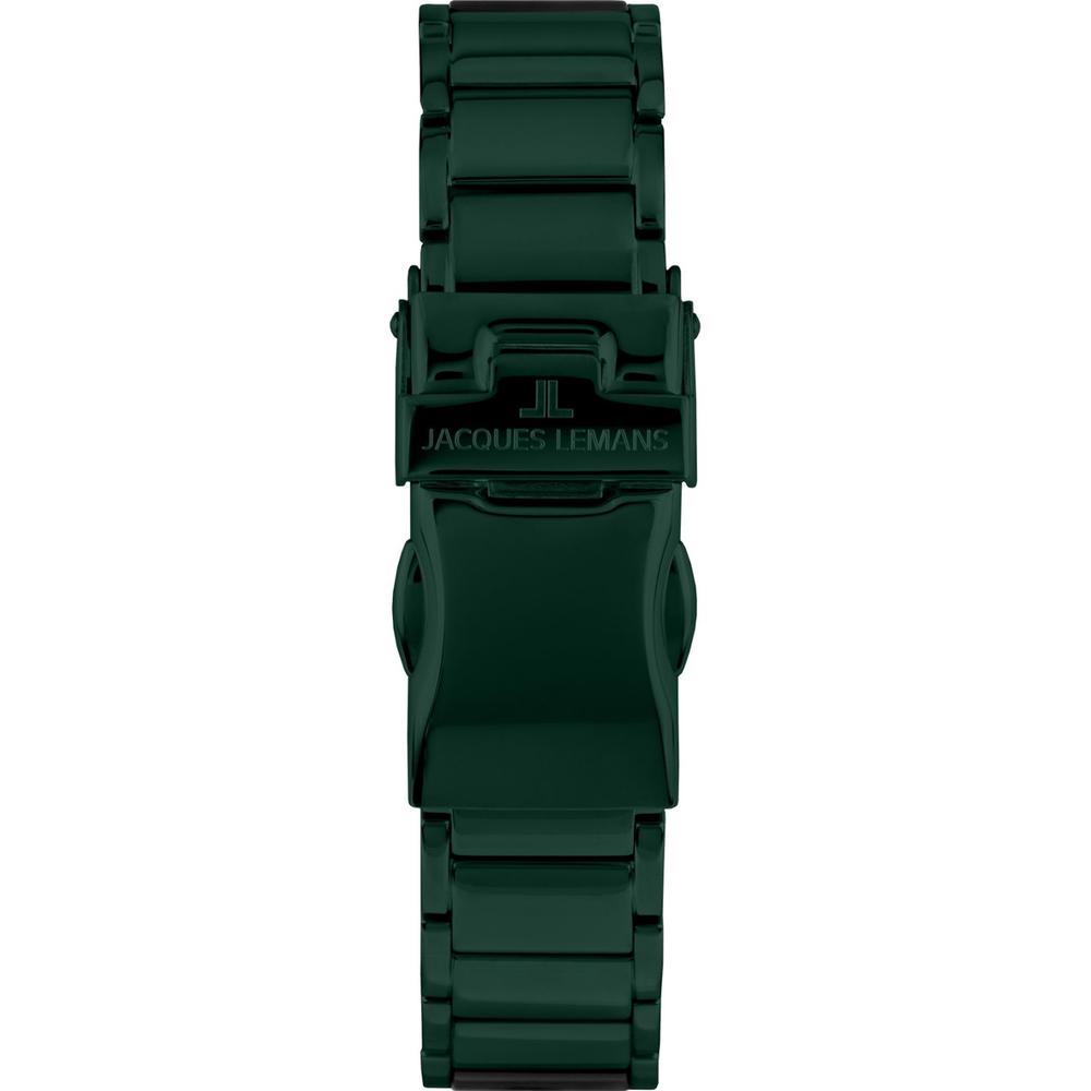 Foto 4 pulgar | Reloj Jacques Lemans 42-8k Ceramic Cáratula Negra Con Detalles Verdes-negro