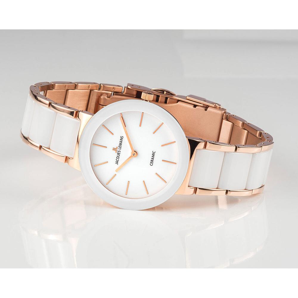 Foto 3 pulgar | Reloj Jacques Lemans 42-8d Unisex Ceramica-blanco