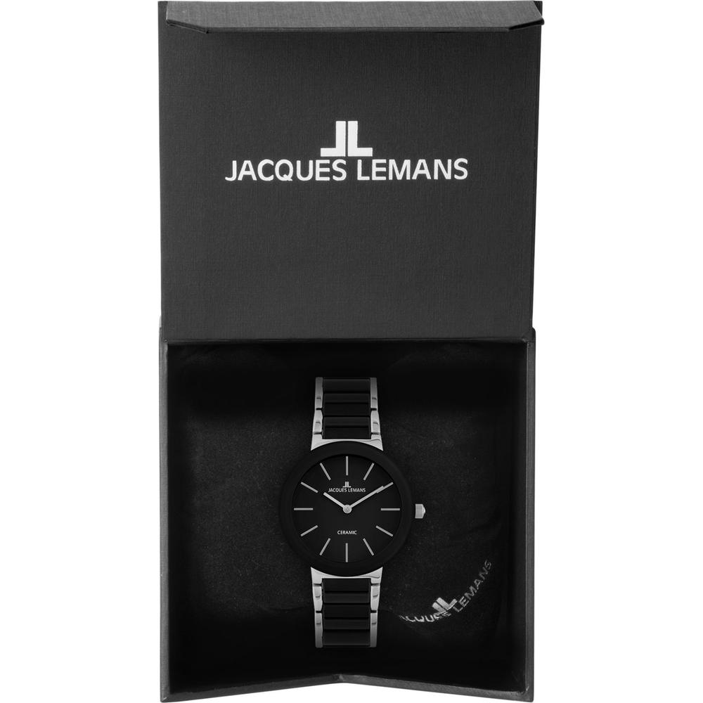 Foto 6 pulgar | Reloj Jacques Lemans 42-8a Ceramic Cáratula Negra Con Detalles Plateados-negro