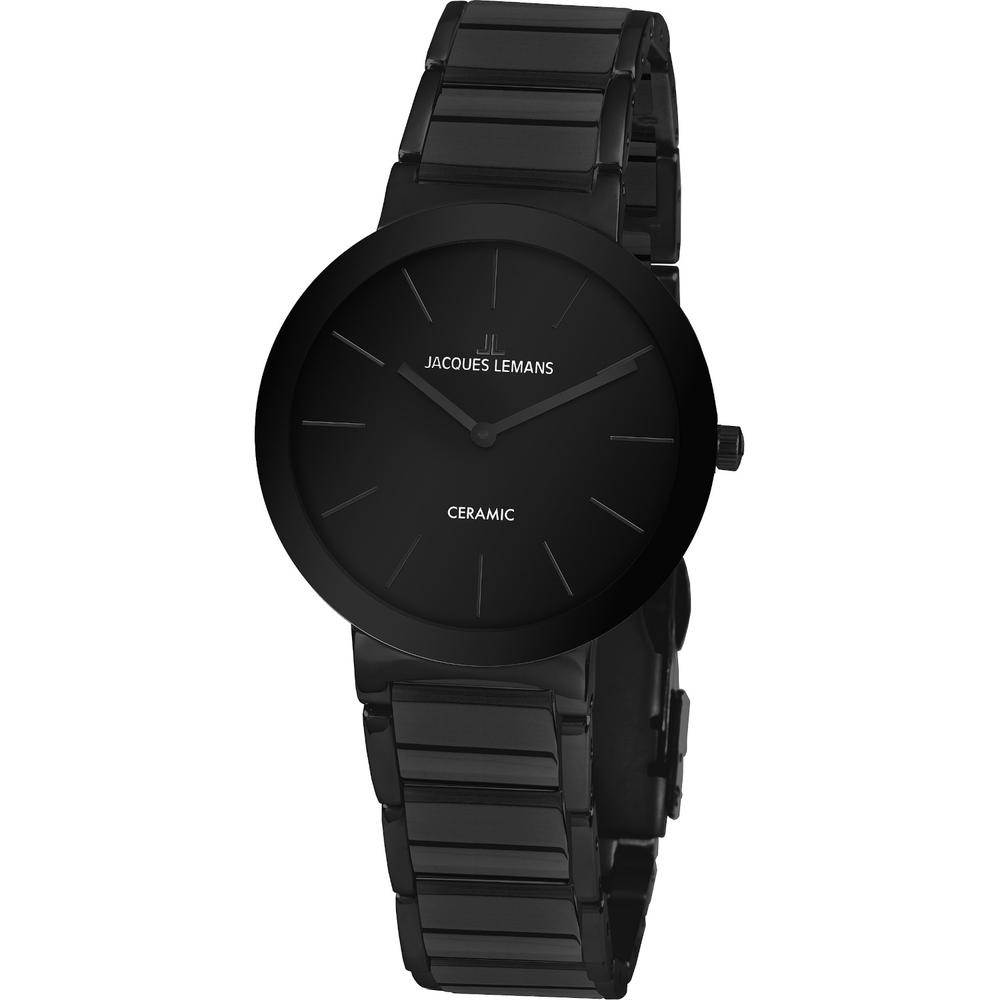 Reloj Jacques Lemans 42-8g Ceramic Cáratula Negra Con Detalles Negros-negro