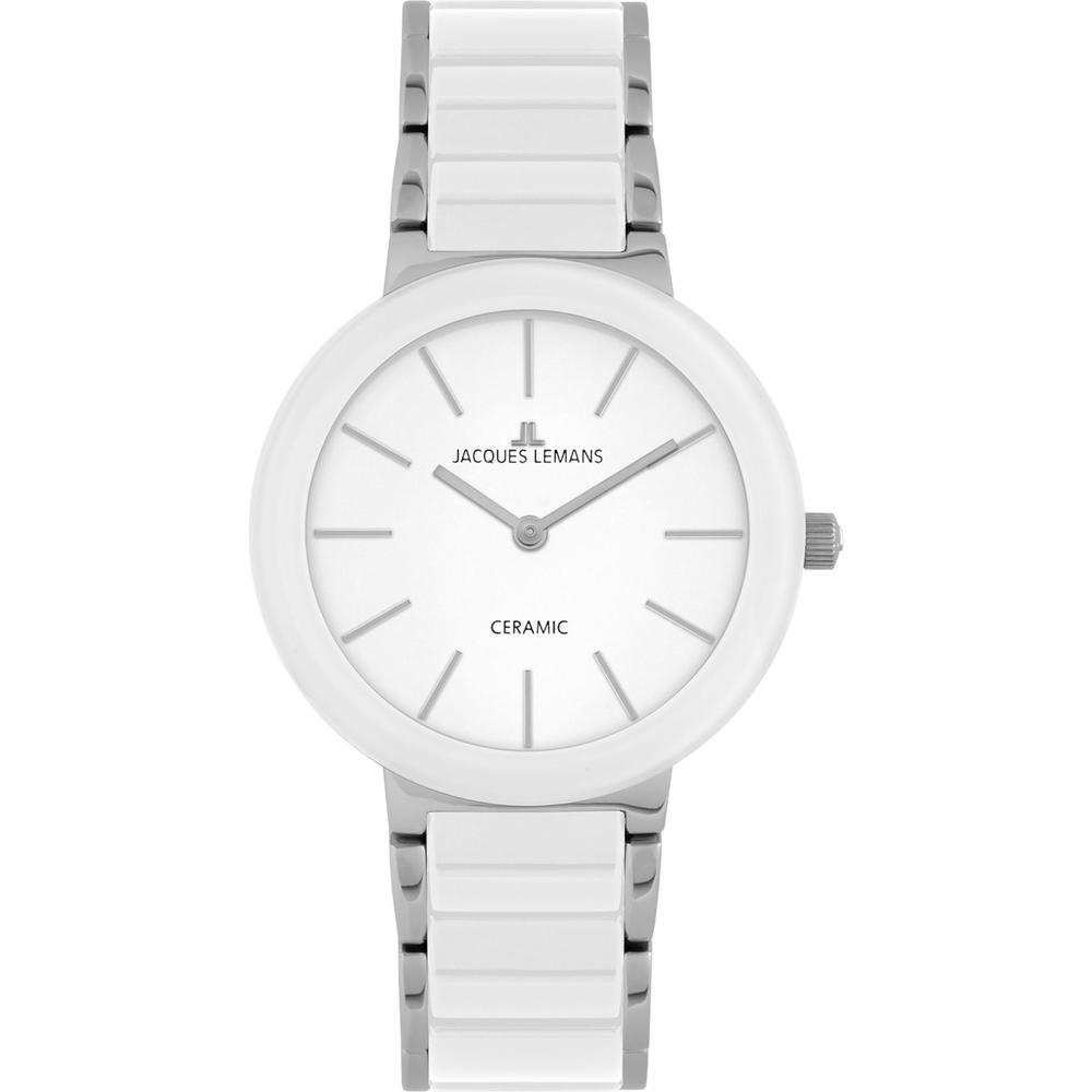 Foto 3 pulgar | Reloj Jacques Lemans 42-8b Ceramic Cáratula Blanca Con Detalles Plateados-blanco