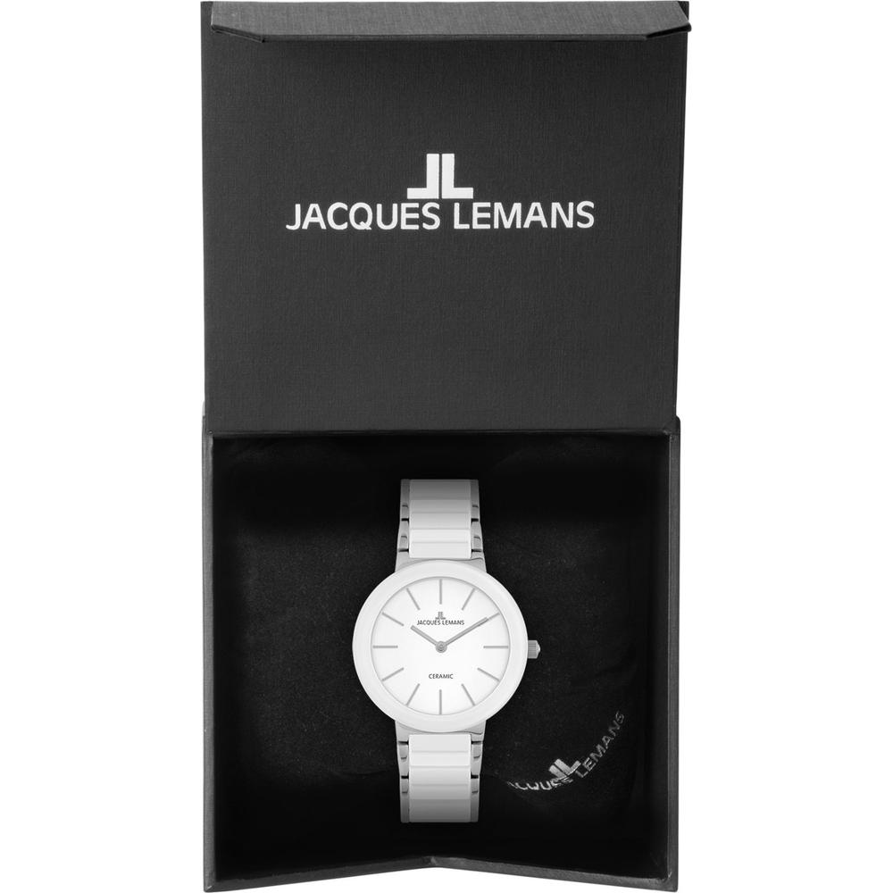 Foto 6 pulgar | Reloj Jacques Lemans 42-8b Ceramic Cáratula Blanca Con Detalles Plateados-blanco