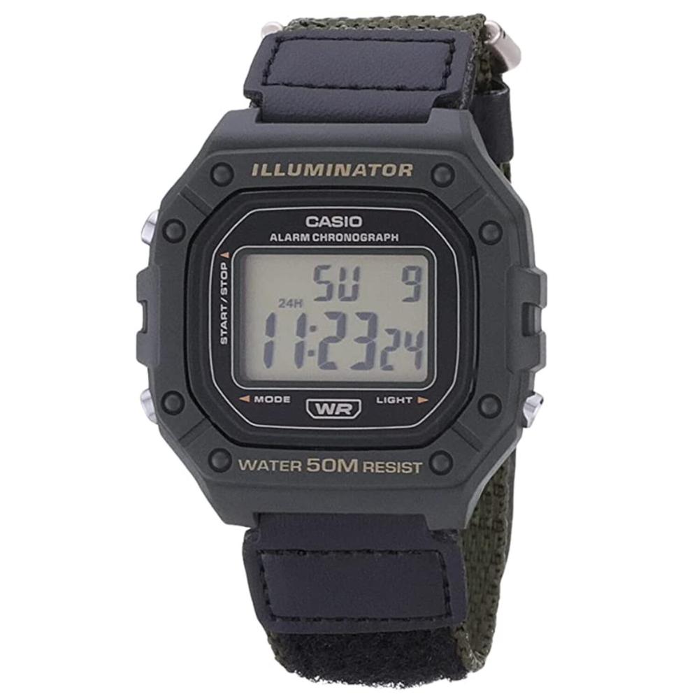 Reloj Casio W-218hb-3avcf Cronograph Illuminator Negro