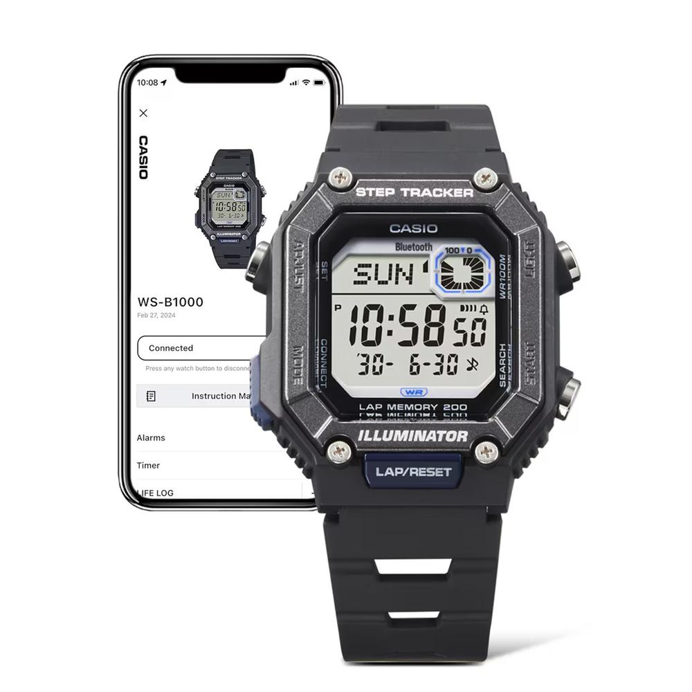 Foto 4 | Reloj Casio WS-B1000-1AVCF Step Tracker Negro
