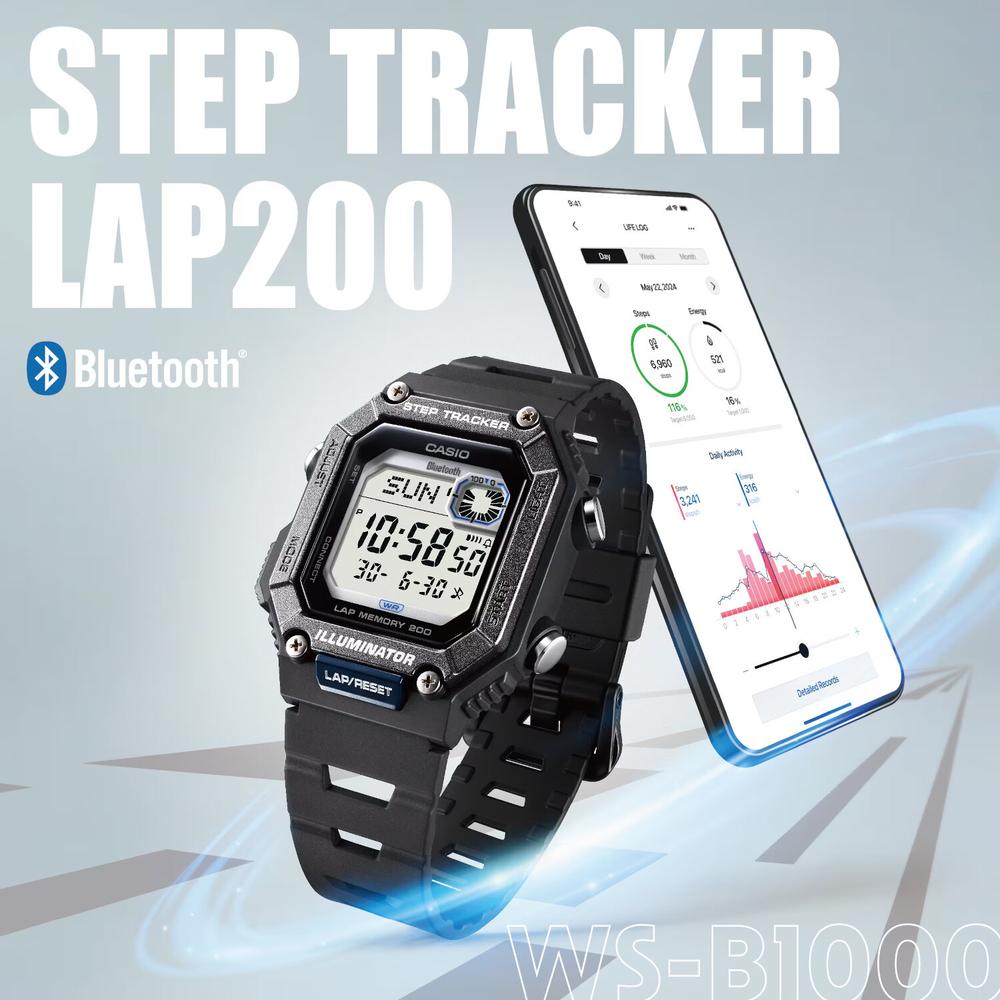 Foto 5 | Reloj Casio WS-B1000-1AVCF Step Tracker Negro