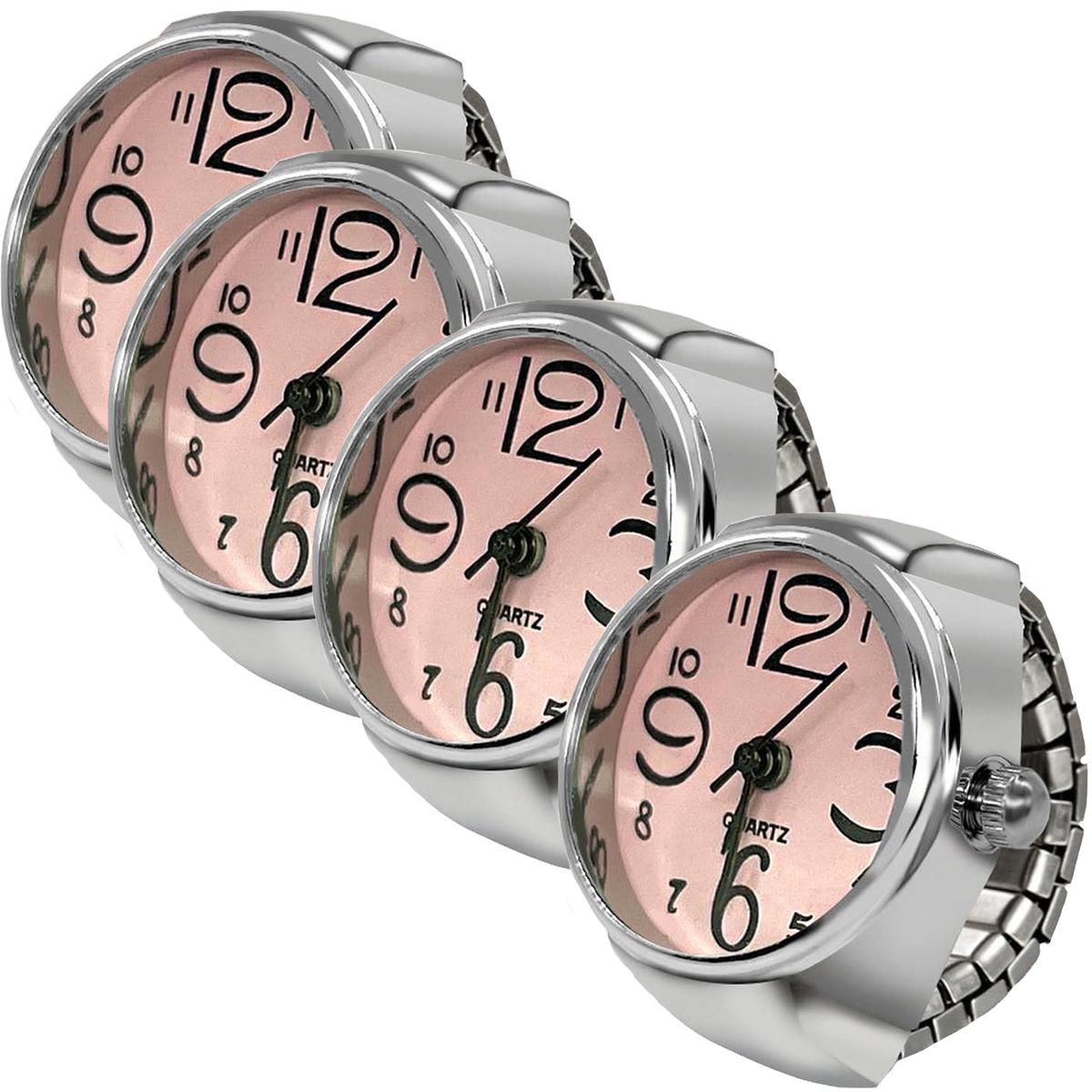 Reloj Anillo High Monaco Mxtea-004 4 Piezas Plata Y Rosa