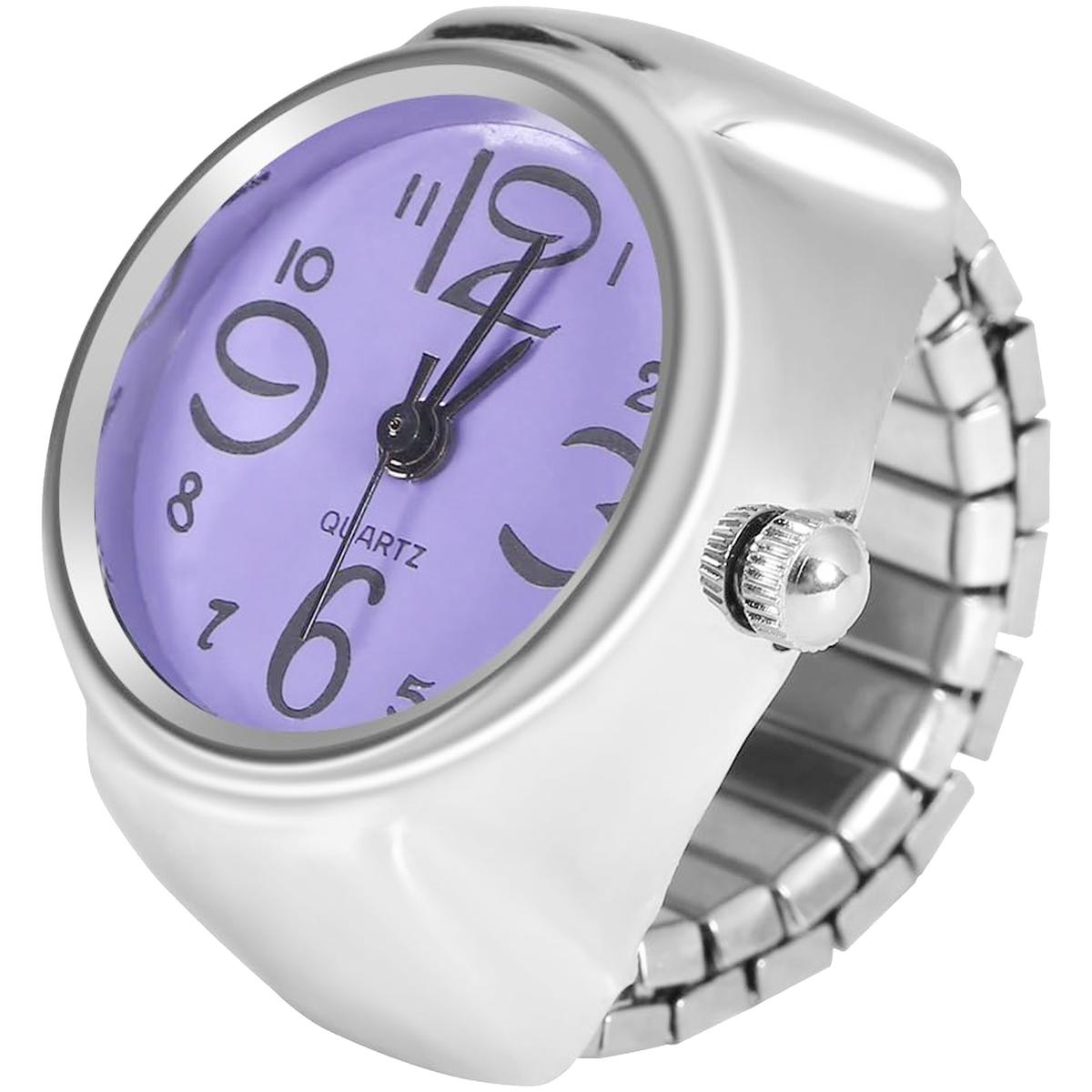 Anillo Reloj Elástico Púrpura High Monaco Mxtlp-001 1 Pieza Plata Y Morado