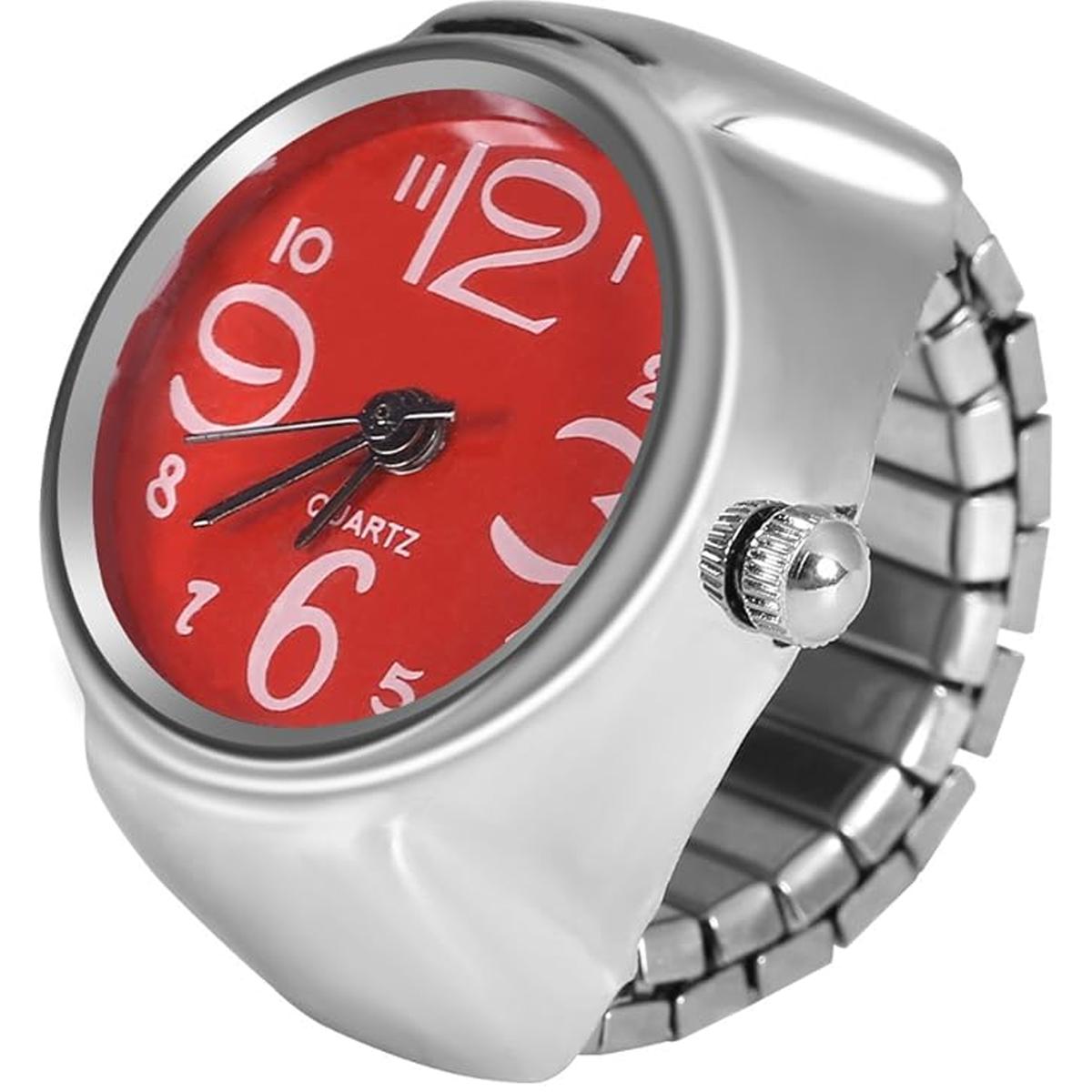 Foto 4 pulgar | Reloj En Anillo Rojo High Monaco Mxtmu-003 3 Piezas Plata Y Rojo