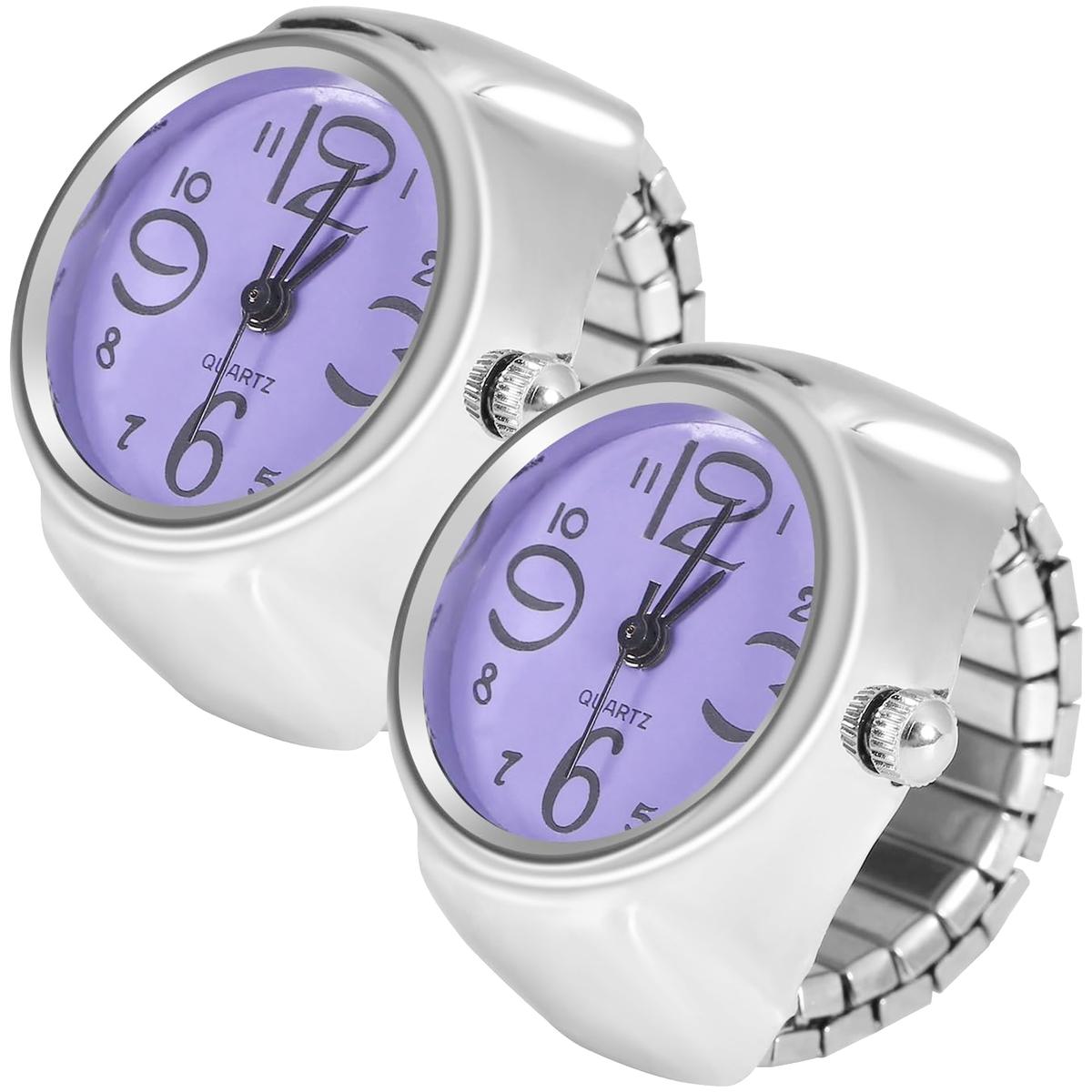 Reloj Anillo Púrpura High Monaco Mxtlp-002 2 Piezas Plata Y Morado