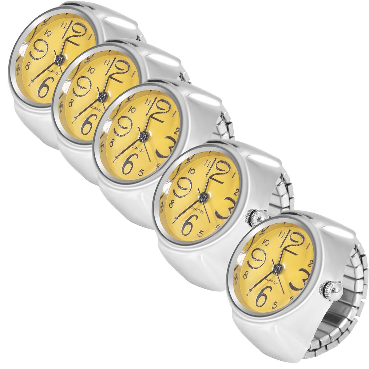 Reloj Analógico Amarillo High Monaco Mxtww-005 5 Piezas Plata Y Amarillo