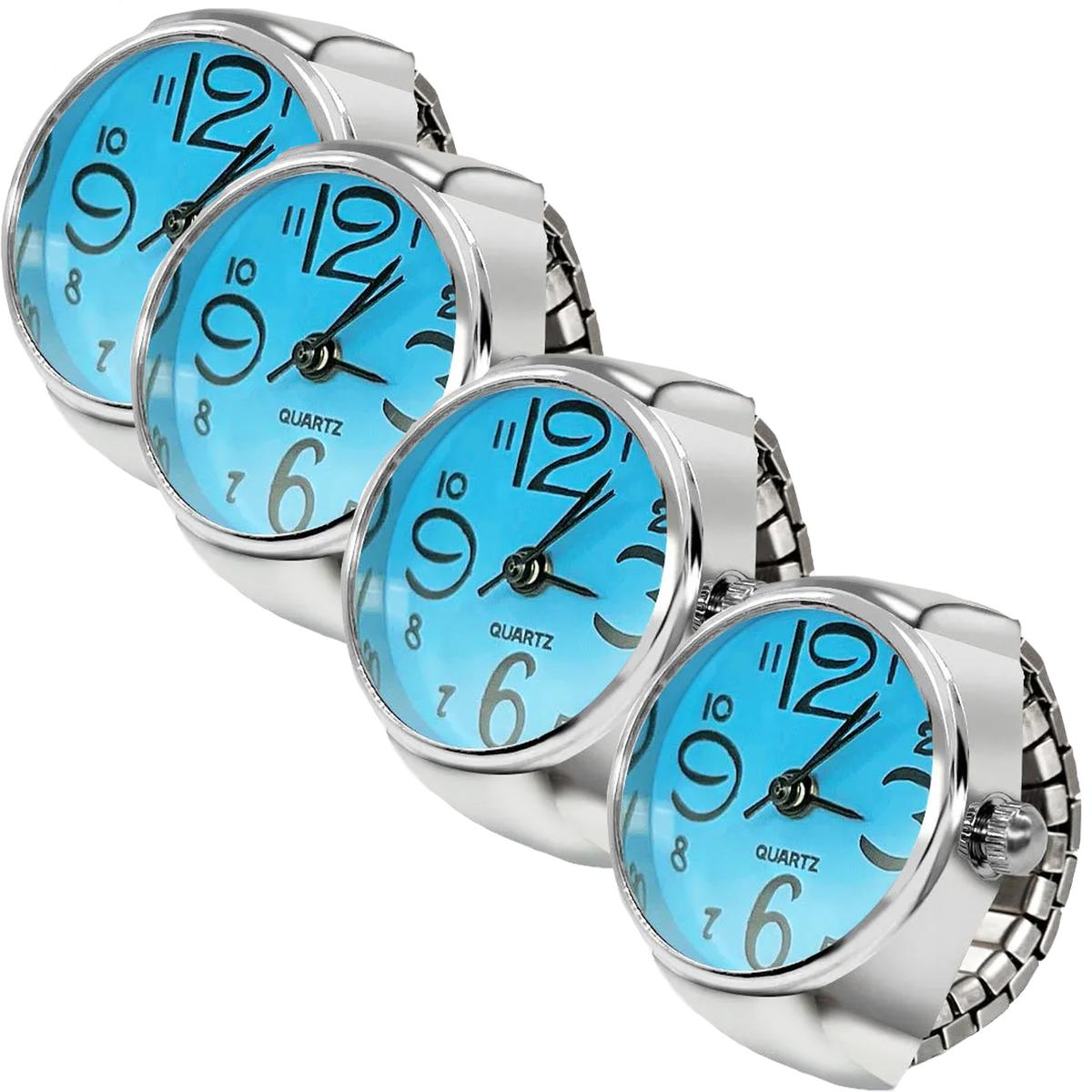 Anillo Elástico Reloj High Monaco Mxtrb-004 4 Piezas Plata Y Azul