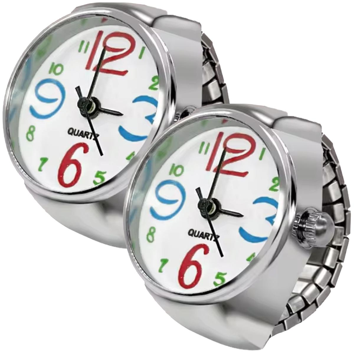 Foto 2 pulgar | Reloj Anillo Elástico High Monaco Mxtqs-002 2 Piezas Plata Y Blanco