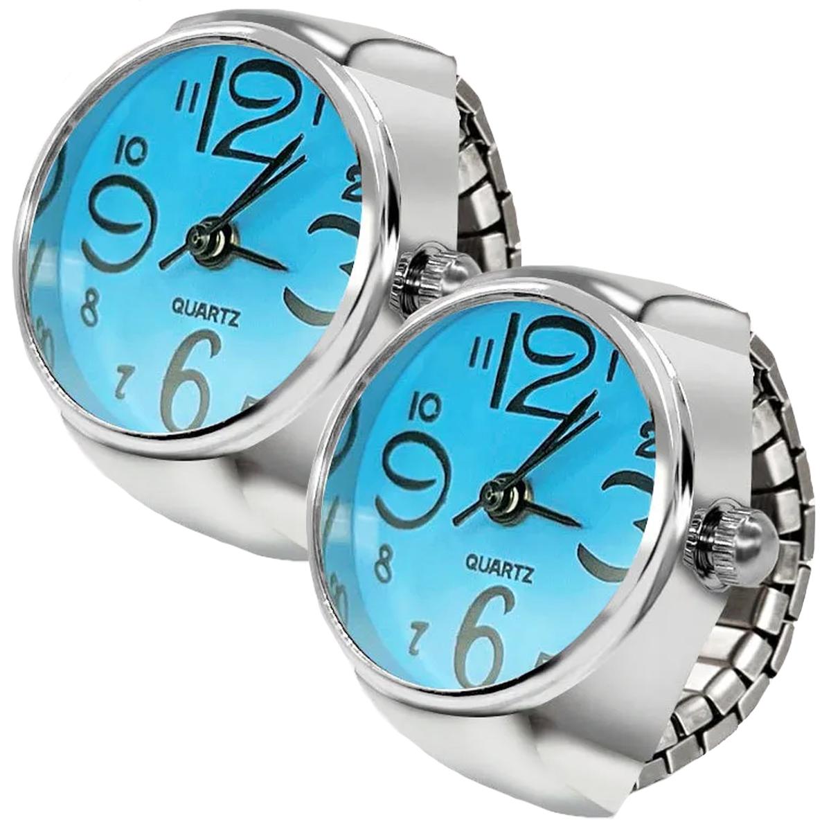 Reloj Anillo Azul High Monaco Mxtrb-002 2 Piezas Plata Y Azul