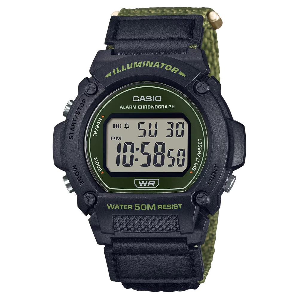 Foto 2 pulgar | Reloj Casio W-219hb-3avcf Illuminator Verde