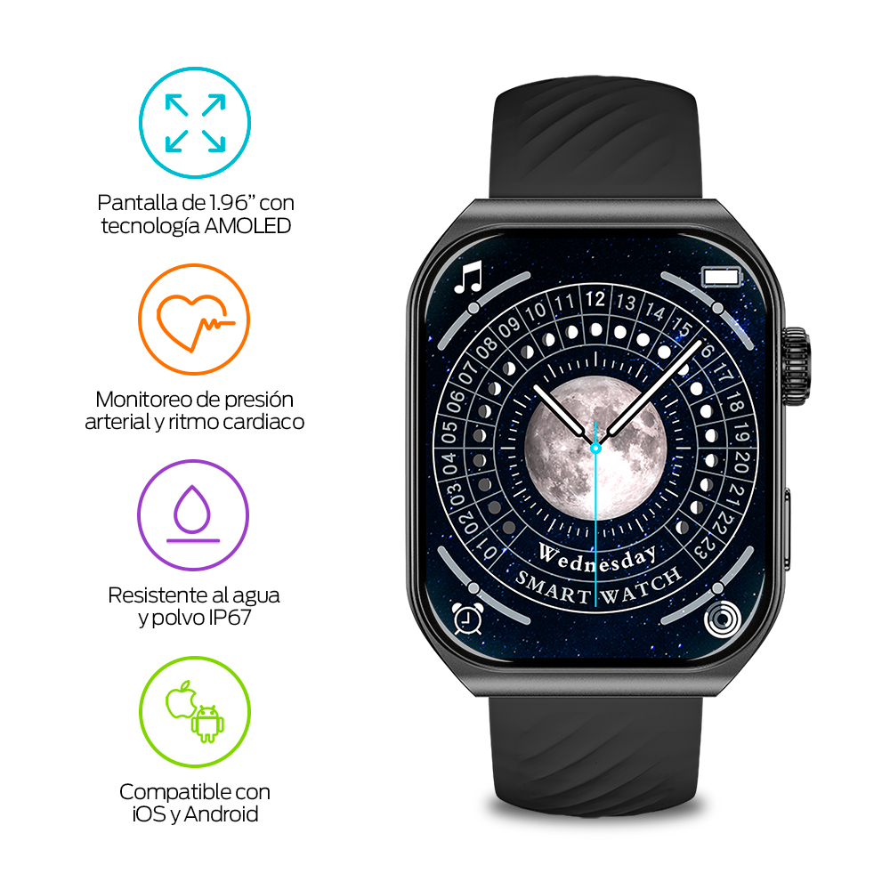 Foto 2 | Reloj Inteligente Deportivo con Pantalla AMOLED 1.96”