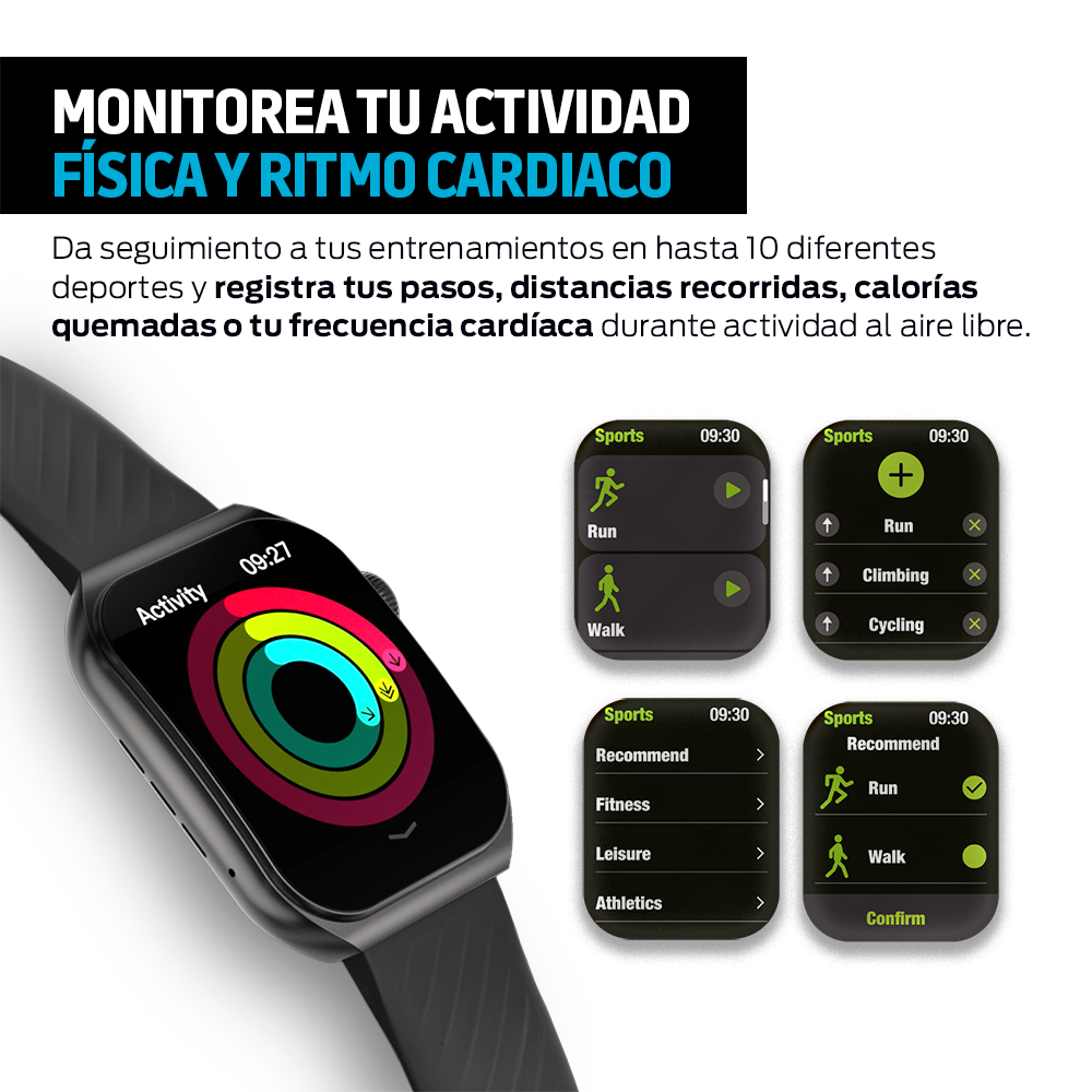 Foto 4 pulgar | Reloj Inteligente Deportivo con Pantalla AMOLED 1.96”