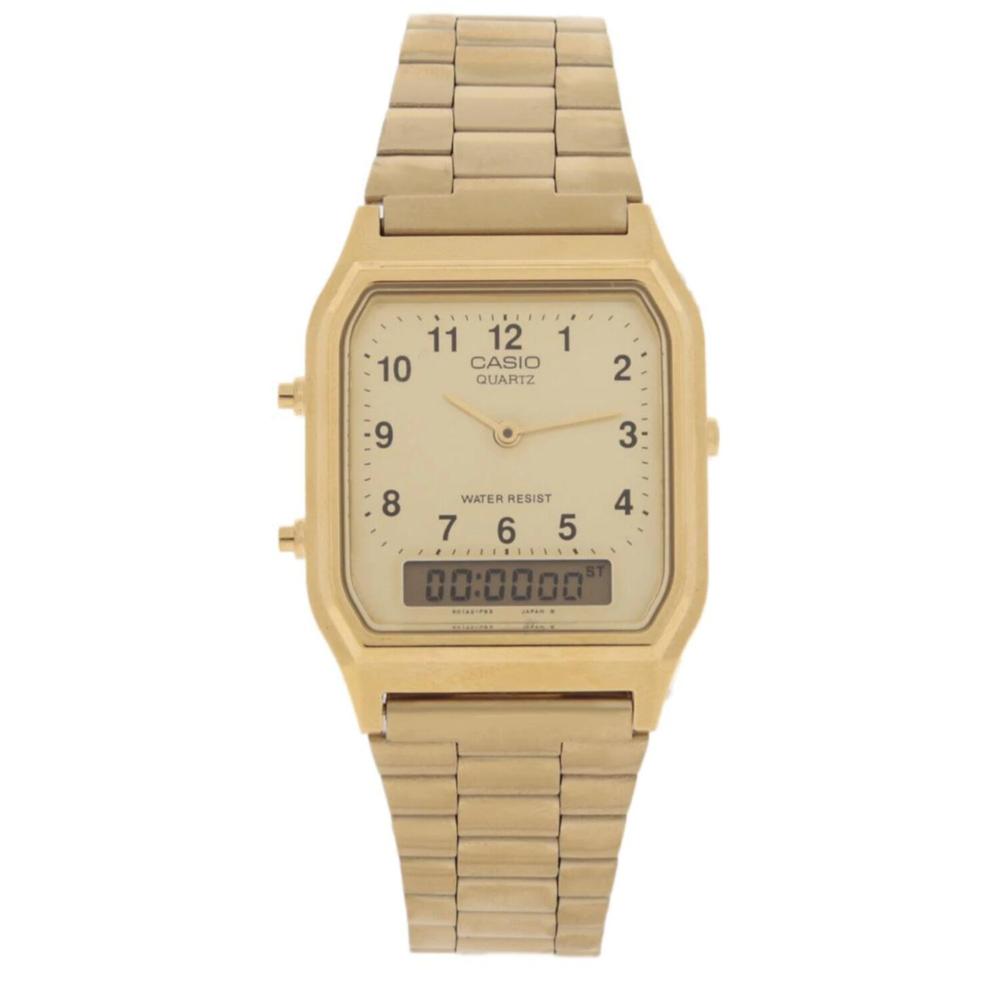 Foto 1 | Reloj Casio Aq-230ga-9bvt Vintage Dual Time-dorado