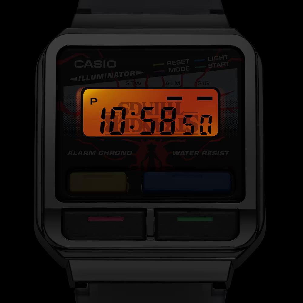 Foto 5 | Reloj Casio A120west-1acr Stranger Things-negro