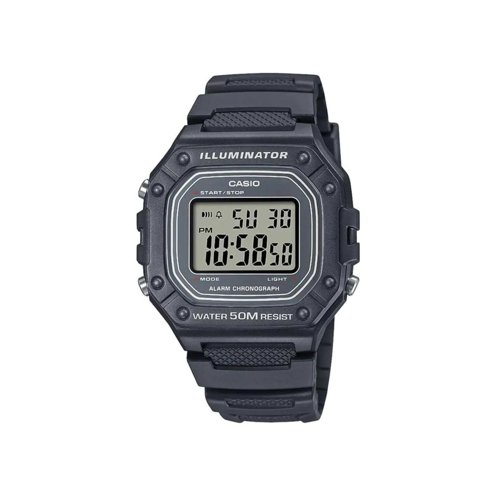 Foto 2 pulgar | Reloj Casio W-218h-8avcf Cronograph Illuminator-gris