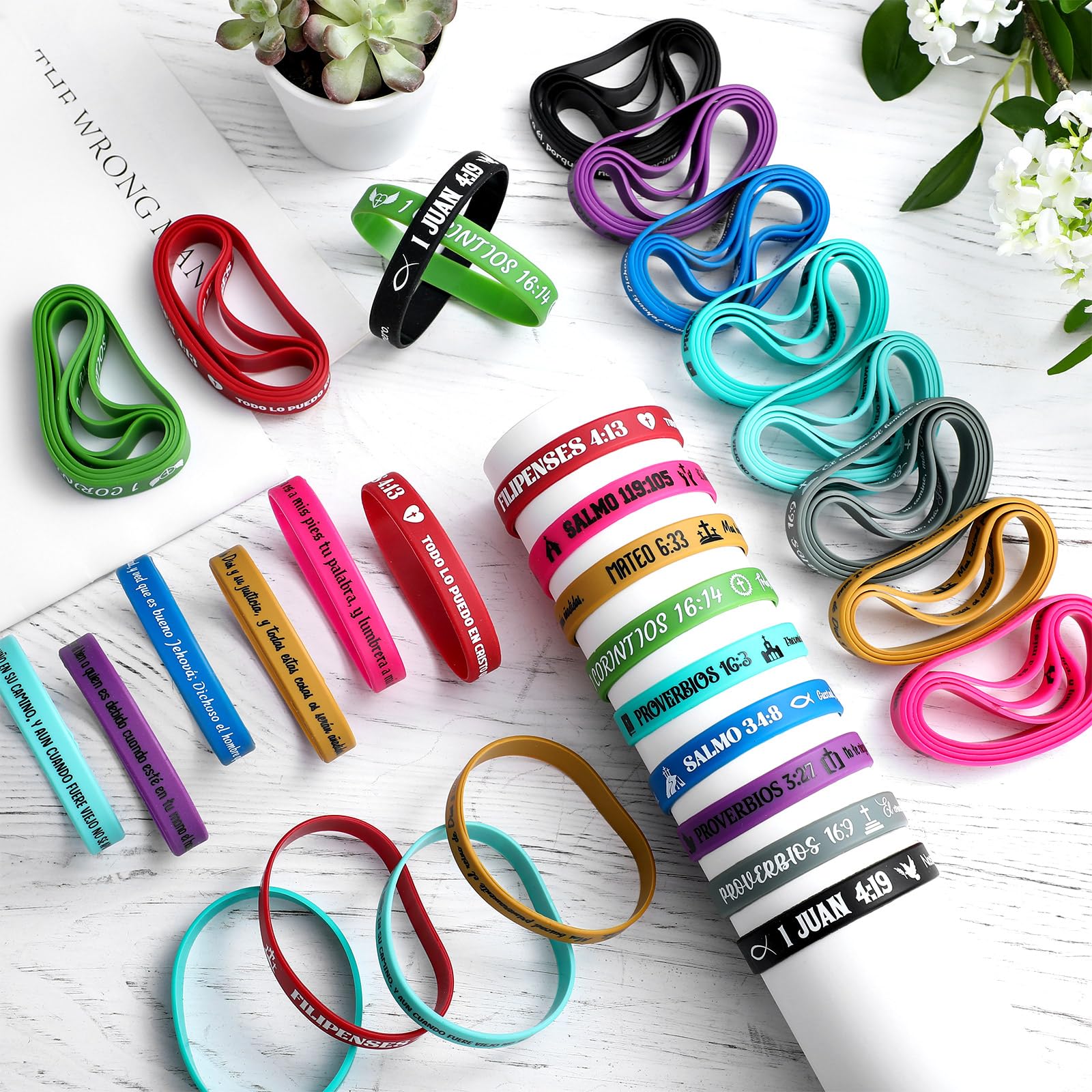 Foto 6 pulgar | Pulseras Skylety Spanish Christian 60 Unidades - Venta Internacional