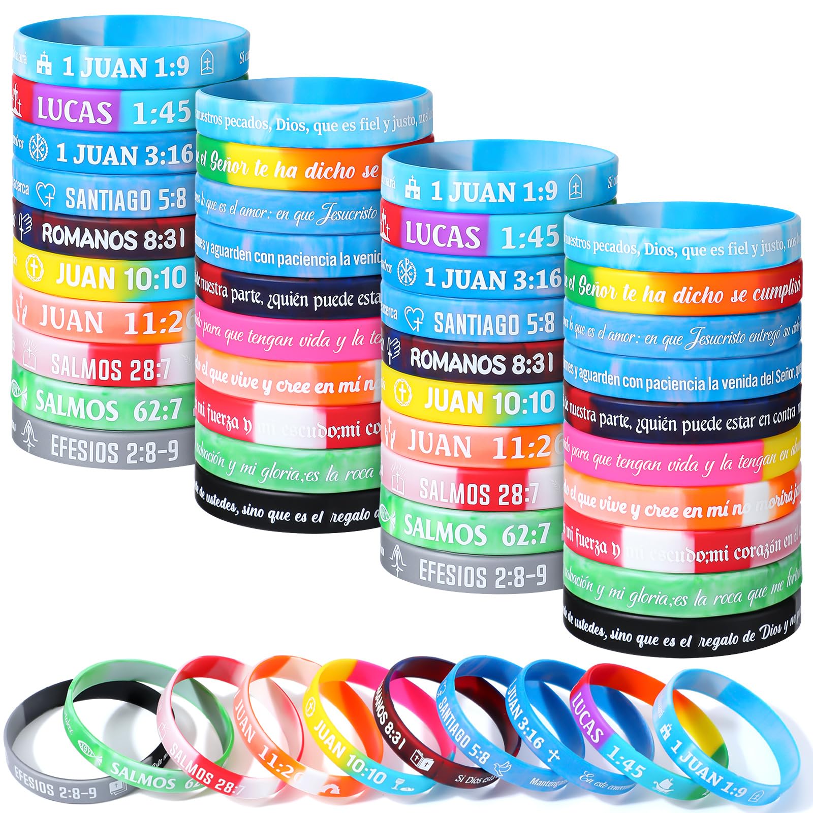 Foto 1 | Pulseras Skylety Spanish Christian 60 Unidades - Venta Internacional