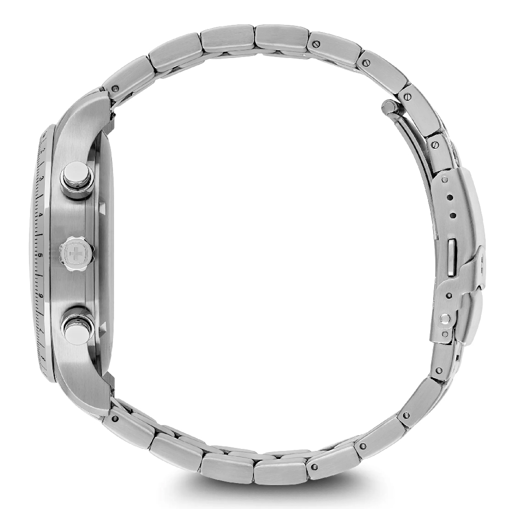 Foto 3 pulgar | Attitude Chrono 42, Blue Dial, Silver Bezel, Silver Sst Bracelet