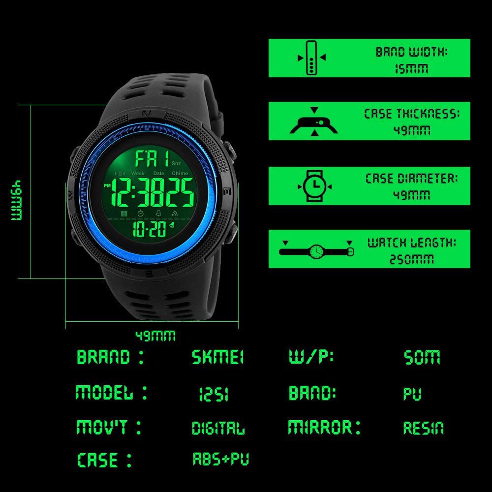 Foto 8 pulgar | Reloj Deportivo Digital Skmei para Hombre - Venta Internacional