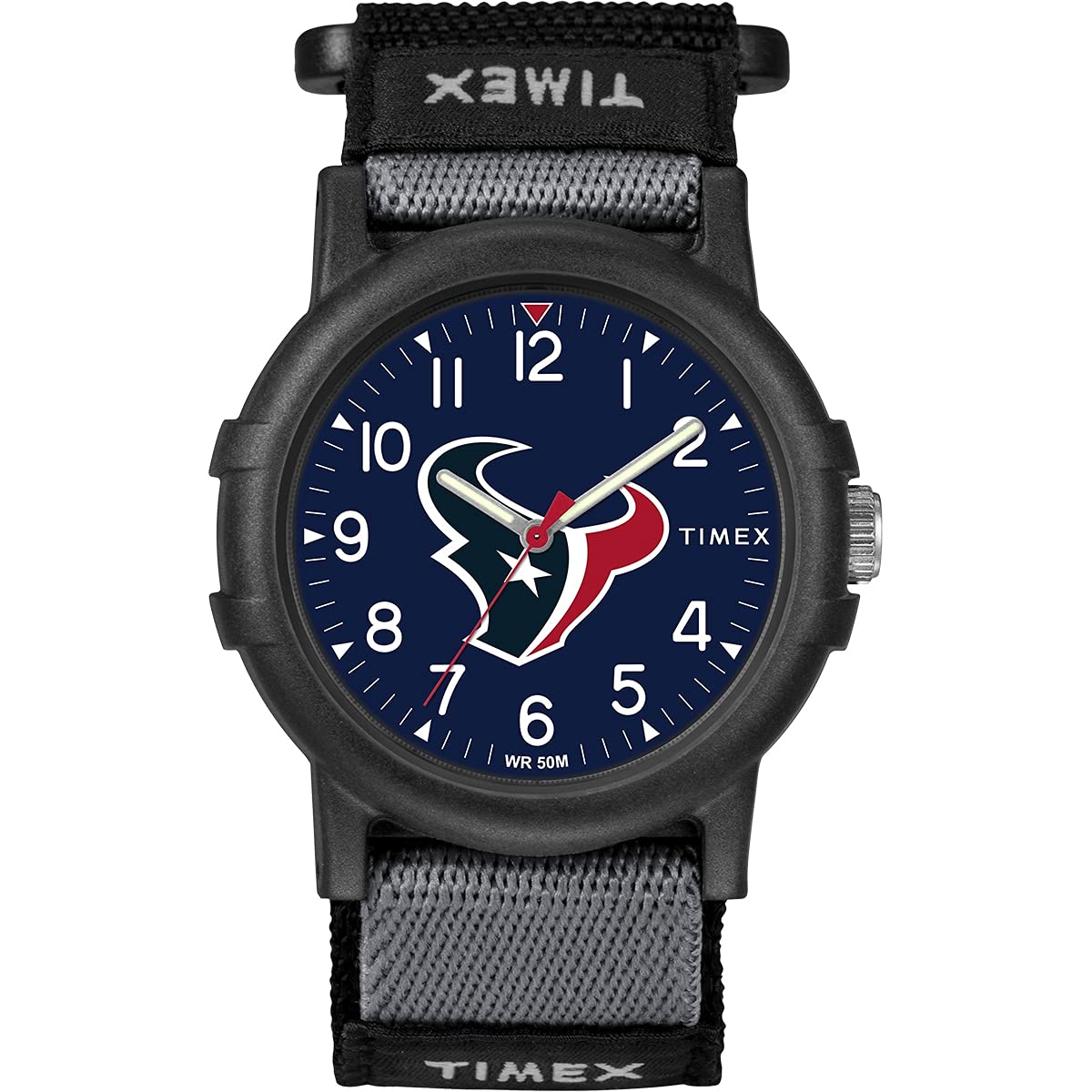 Foto 1 | Reloj Timex Nfl Recruit 38 Mm Con Correa Negra Para Los Houston Texans - Venta Internacional.