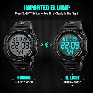 Foto 4 | Reloj Skmei Digital Con Cara Grande Para Hombre, Deportivo, Impermeable, Negro - Venta Internacional.