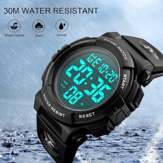 Foto 5 | Reloj Skmei Digital Con Cara Grande Para Hombre, Deportivo, Impermeable, Negro - Venta Internacional.