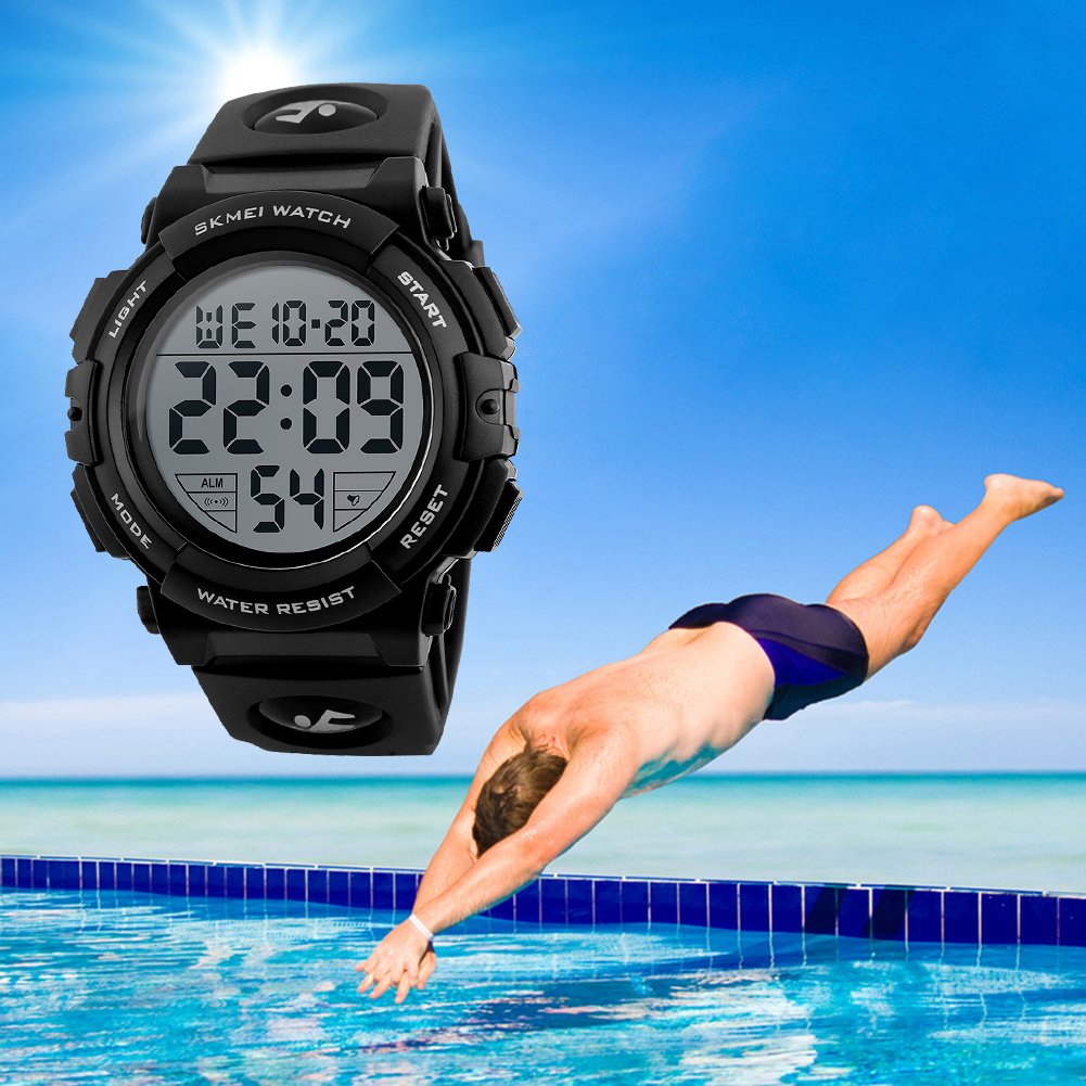 Foto 7 pulgar | Reloj Skmei Digital Con Cara Grande Para Hombre, Deportivo, Impermeable, Negro - Venta Internacional.