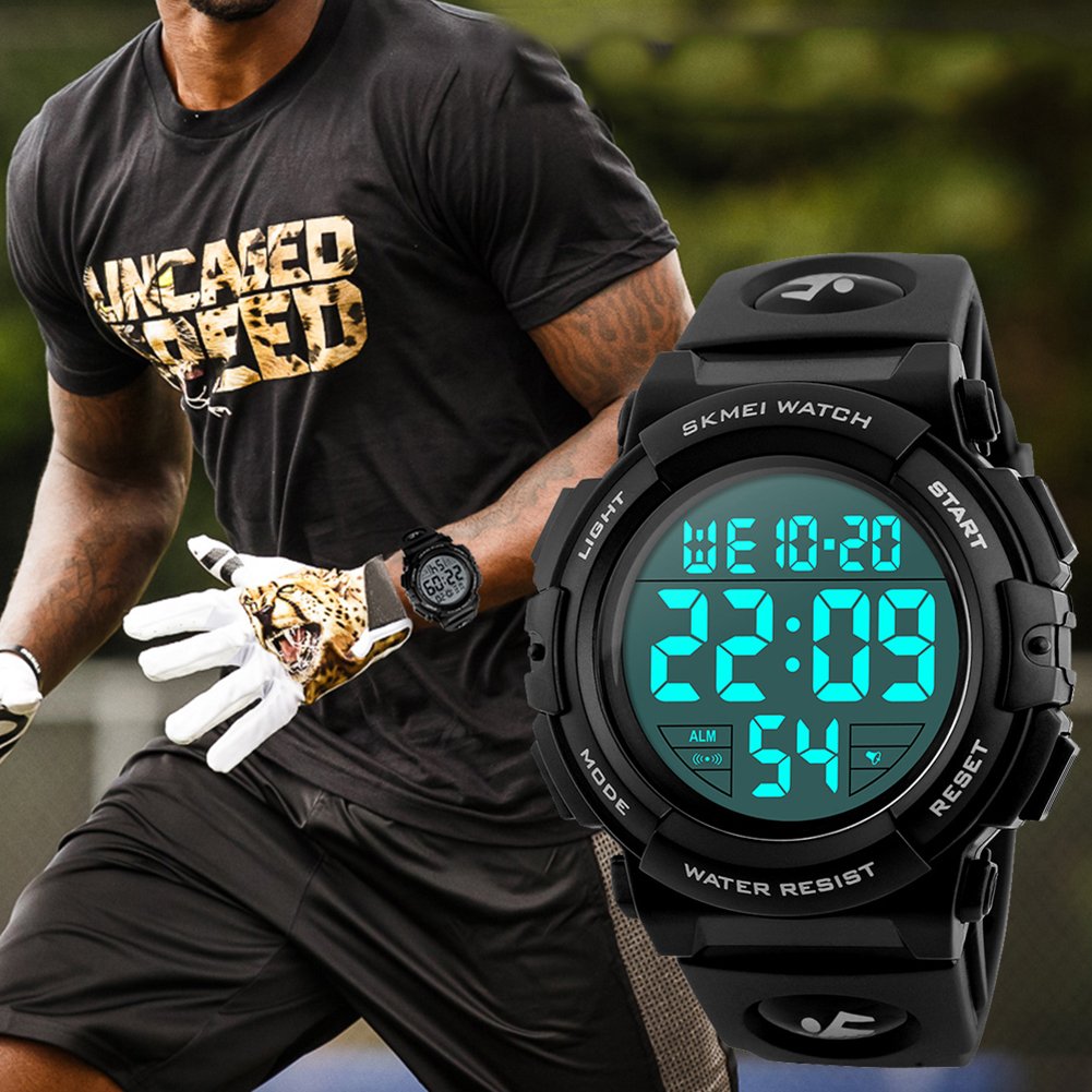 Foto 8 pulgar | Reloj Skmei Digital Con Cara Grande Para Hombre, Deportivo, Impermeable, Negro - Venta Internacional.
