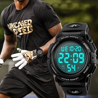 Foto 7 | Reloj Skmei Digital Con Cara Grande Para Hombre, Deportivo, Impermeable, Negro - Venta Internacional.