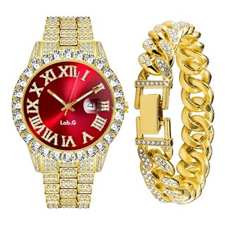 Foto 2 | Reloj De Pulsera Unisex Con Diamantes Lab.g Dorado