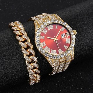Foto 4 | Reloj De Pulsera Unisex Con Diamantes Lab.g Dorado