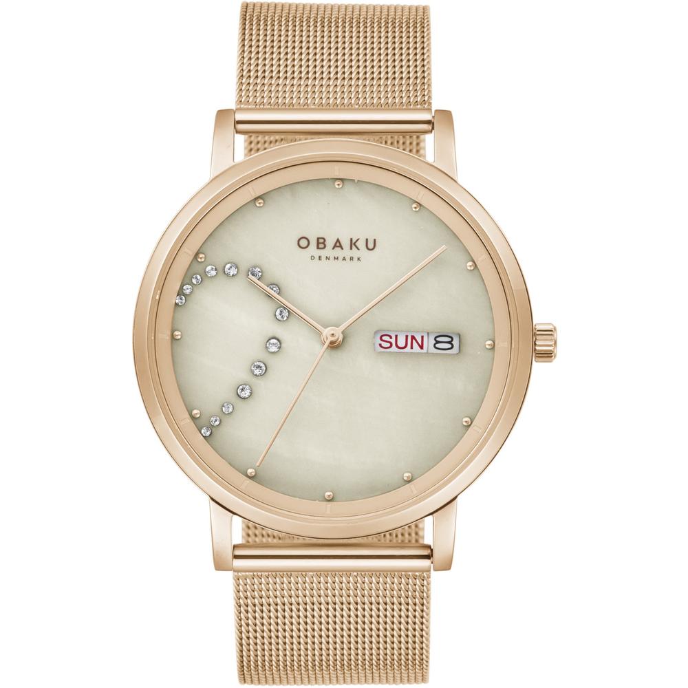 Foto 1 | Reloj Obaku Denmark V248ghvjmv Draabe Blush-oro Rosa
