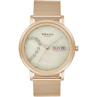 Foto 1 | Reloj Obaku Denmark V248ghvjmv Draabe Blush-oro Rosa