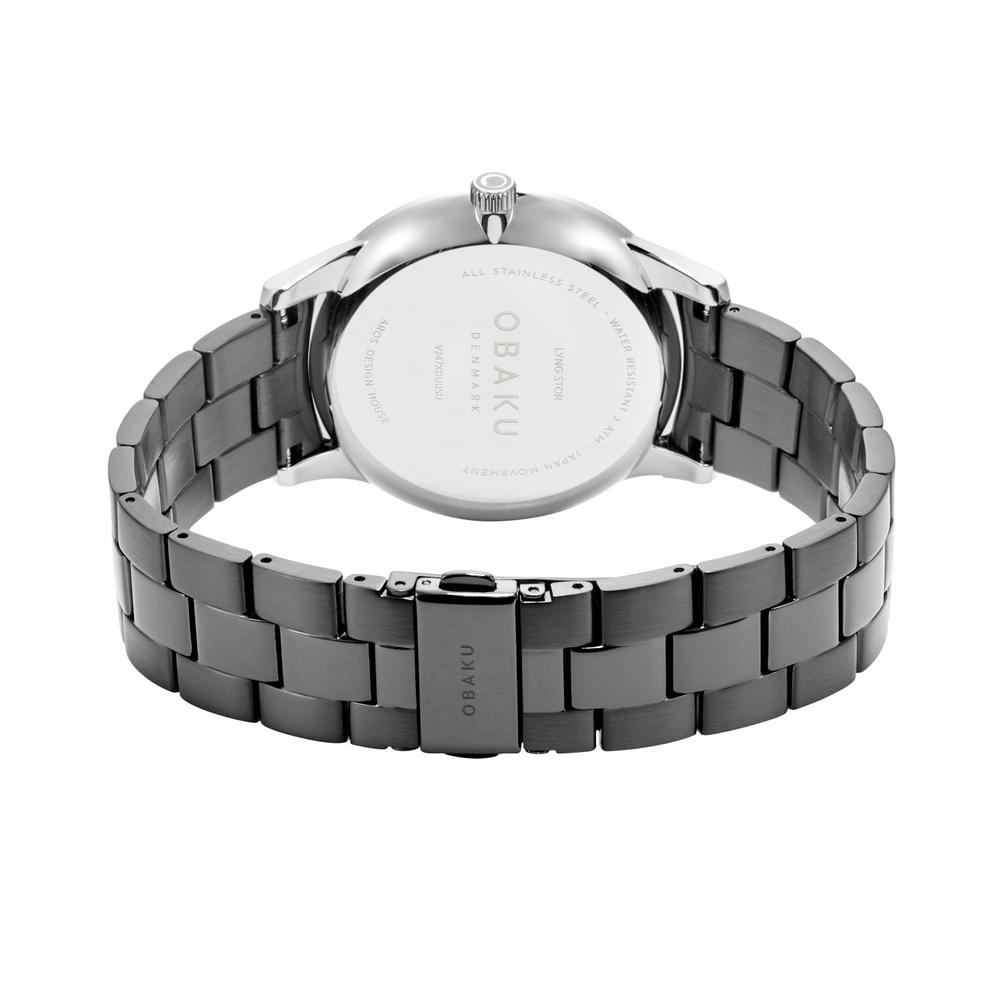 Foto 4 pulgar | Reloj Obaku Denmark V247xduusu Lyng Stor Smokey-gris