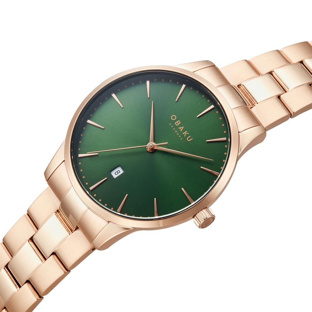 Foto 5 pulgar | Reloj Obaku Denmark V247xdvesv Lyng Stor Mint-acero