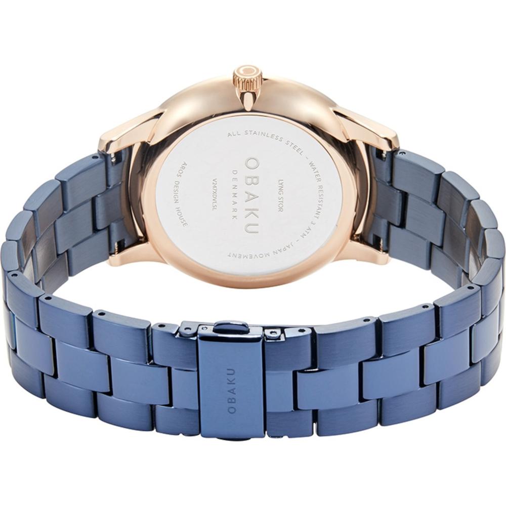 Foto 4 pulgar | Reloj Obaku Denmark V247xdvlsl Lyng Stor Bahama-azul